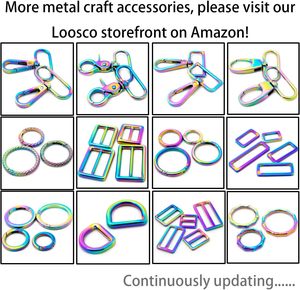 Loosco Rainbow Trigger Snaps PCS <b>Hook</b> Clasps Oval Swivel <b>Clips</b> <b>Hooks</b> <b>Clips</b> Snap For Straps Bags Belting Leathercraft - Product Image 4