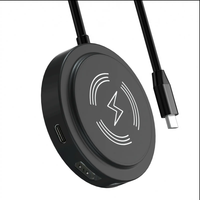 Carga rápida inalámbrica 6 en 1 divisor Usb C Hubs tipo C Pd 3,0 Adaptador 7 en 1 multipuerto para estación de acoplamiento de computadora portátil y teléfono