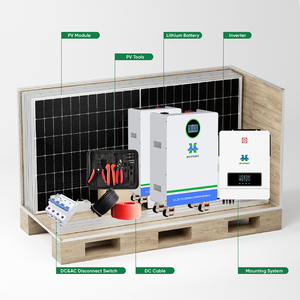 新抵达的5kw 10kw 15kw 20kw 25kw 30kw太阳能电池板系统，用于房屋220v太阳能存储系统套件 - Product Image 4