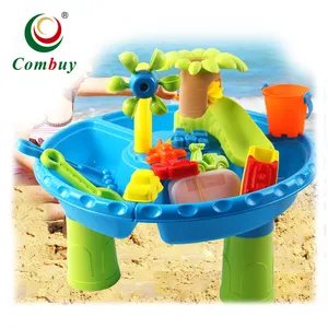 ของเล่นชายหาดกลางแจ้ง,โต๊ะเล่นทรายและน้ำพลาสติกขนาดเล็ก22ชิ้น