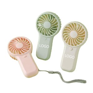 Ventilateur électronique en plastique à LED avec logo personnalisé, idéal pour les événements estivaux, mariages, cadeaux, souvenirs, avec batterie rechargeable - Product Image 1
