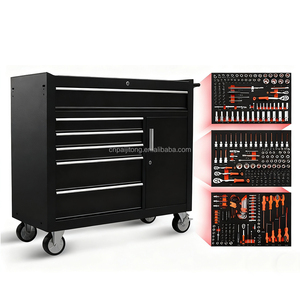 Armoire <span class=keywords><strong>de</strong></span> rangement d'outils d'atelier avec support OEM/OBM, 6 tiroirs, 1 <span class=keywords><strong>porte</strong></span>, <span class=keywords><strong>chariot</strong></span> roulant verrouillable, capacité <span class=keywords><strong>de</strong></span> charge <span class=keywords><strong>de</strong></span> 540 kg - Product Image 2