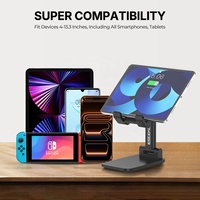 Soporte Ajustable para Teléfono de Escritorio ESEEKGO TS-01, Material Duradero para Dispositivos de 4 a 13.3 Pulgadas, Compatible con Tablets y Celulares