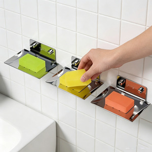 Portasapone <span class=keywords><strong>da</strong></span> Parete in Acciaio Inox 304 Autoadesivo Senza Foratura, Saponiera Drenante per Bagno e Lavello Cucina - Product Image 5