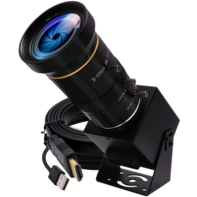 ELP 4K HD MI Camera for Live Streaming H.264 H.265 4K 30FPS 10X Zoom USB HD-MI Output Simultanous Video Camera for Online Teach