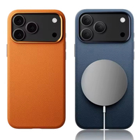 Étui de téléphone HMJ, pochette pour téléphone, anti-traces de doigts, cuir vegan PU de luxe original, étui pour iPhone 17 Pro Max