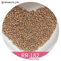 Perles de riz japonaises Miyuki 2 mm, rondes, en verre électro-plaqué, couleur 11/0, pour la création de bijoux DIY