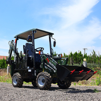 Chargeuse frontale électrique 4x4, mini-chargeuse sur pneus à quatre roues motrices, mini-chargeuse-pelleteuse électrique certifiée CE, chargeuse pour travaux paysagers