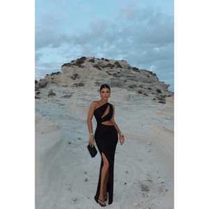 Black Narcisa ODM Ball Gown Dress Glitter Embroidered Floor-Length Polyester Romantic Party Style Short Beading/<b>Appliques</b> XL - Product Image 5