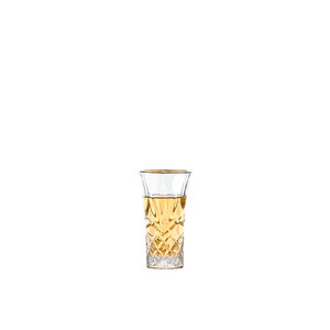 Verre à shot transparent NOVARE Old Fashion 60 ml, verre à vin en cristal, ligne dorée ondulée, gobelet à balle, style classique, modèle 3060 - Product Image 1
