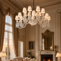 Lustre en cristal de style français vintage, luminaire suspendu multi-lumières, lampe personnalisable pour salon, villa, hôtel, escalier