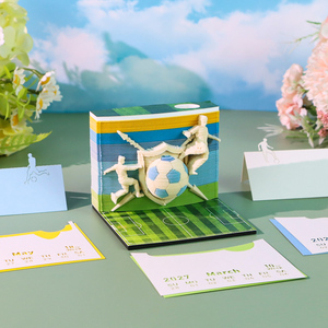 Bloc-notes 3D Match de Football, <span class=keywords><strong>Calendrier</strong></span> de Bureau Football, Papeterie Sportive Surf, Décoration Maison et Bureau, Cadeau de Luxe pour Homme et Garçon, Anniversaire - Product Image 5
