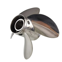 Hélice marine Yamaha 14 1/8x19 en acier inoxydable à 4 pales pour moteur hors-bord 115HP 130HP