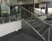 YL METAL Balustrade extérieure en verre trempé 12 mm avec support en acier inoxydable 2205 – Ne rouille pas le verre