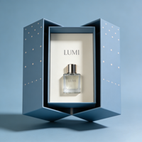 Boîte à parfum GOTOP à double porte, fermeture magnétique, doublure en velours, recyclable, luxe, antichoc, gaufrage, pelliculage mat
