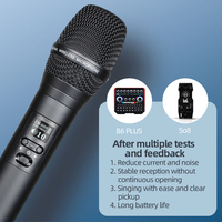 Microphone sans fil numérique UHF LS05, lot de 2 avec station de charge, charge rapide magnétique, alimentation externe USB pour karaoké