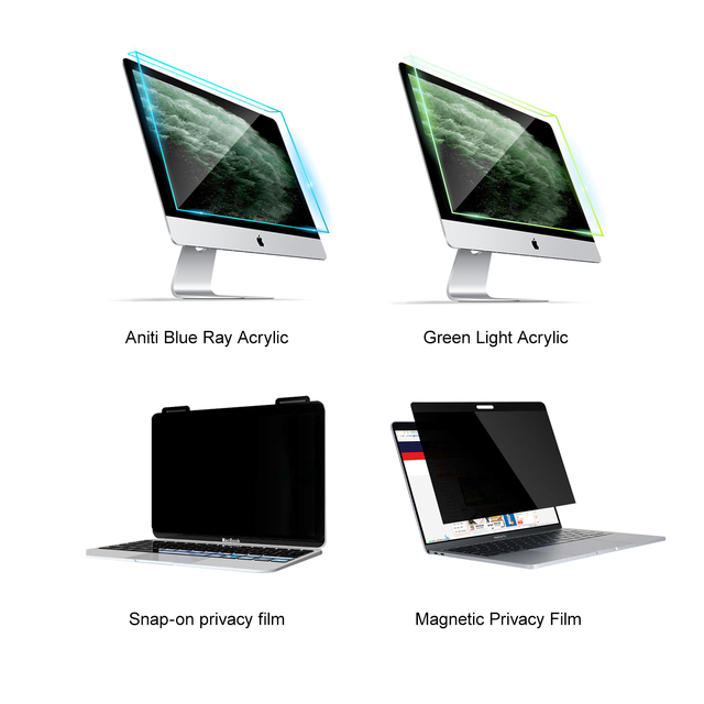 HRH Factory Manufacture Customized Size Soft Tempered Glass Waterproof Screen Protector for Laptop