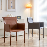 Silla de Comedor de Lujo, Económica, para Hogar, Restaurante, Juego de Muebles de Comedor, Estilo Nórdico Moderno, Sillas de Comedor Giratorias de Cuero para Mesa de Comedor