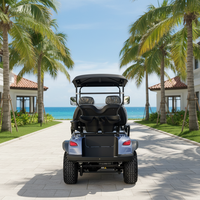 Voiturette de golf électrique Rainbow à 2 places avec moteur de 5 kW, batterie 48 V, vitesse de 30-50 km/h, autonomie de 70-90 km
