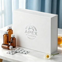 Boîte cadeau de luxe personnalisée en carton rigide avec impression de logo pour la vente en gros de produits médicaux