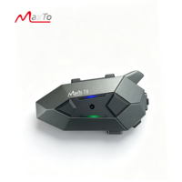 Casque de moto avec écouteurs Maxto T8, intercom de groupe pour casque, 24 motards, avec radio FM et partage de musique
