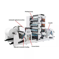 Machine d'impression flexo 3 couleurs entièrement automatique Prix de la machine d'impression flexographique d'étiquettes autocollantes auto-adhésives