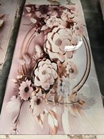 Panneau mural PVC moderne imperméable à haute brillance, imitation marbre UV, pour chambre, hôtel, usage domestique et commercial