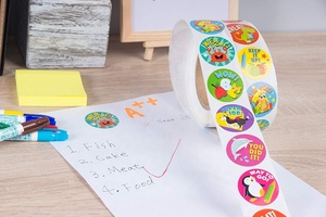 500 Pegatinas de Recompensa, Pegatinas Motivacionales, Pegatinas de Animales Lindos, Rollo de Etiquetas para Niños, para Recompensas Escolares, Estudiantes, Maestros, OEM - Product Image 3