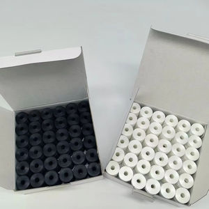 批发刺绣预缠绕线轴线100% 聚酯尺寸L 144线轴每盒黑色75D/2线轴线缝纫线 - Product Image 1