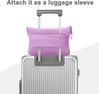 Manta de Viaje de Poliéster Suave y Ligera de Primera Calidad, Almohada 2 en 1, Funda de Almohada para Avión, Funda Compacta para Equipaje de Mano