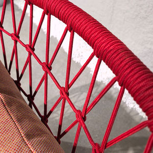 Ensemble de mobilier de loisirs confortable <span class=keywords><strong>chaise</strong></span> de jardin rouge en corde tressée pour <span class=keywords><strong>terrasse</strong></span> - Product Image 4
