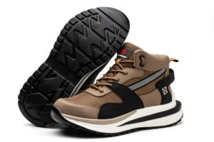 Chaussures de sécurité légères et respirantes avec semelle en PU souple, semelle intermédiaire anti-perforation, tige en maille anti-écrasement, antidérapantes et anti-huile, style tendance - Product Image 3