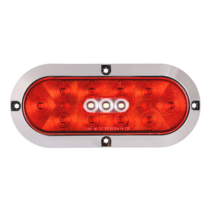 Luz LED Ovalada de 6 Pulgadas para Parada/Trasera/Direccional y Reversa, Montaje Superficial, Lámpara Trasera para Camión/Remolque, DOT/SAE/FMVSS108 - Product Image 1