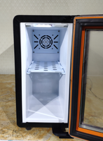 Réfrigérateur de table Meisda SC08E 8L avec porte vitrée pour machine à café, petit refroidisseur de lait, double tension pour le stockage du lait frais