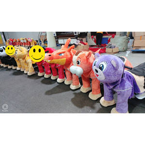 Unisex per bambini motorizzato dinosauro peluche <span class=keywords><strong>Scooter</strong></span> elettrico a gettoni cavallo giocattolo o auto per centro commerciale - Product Image 1