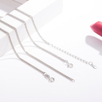 Collier à chaînes en argent Sterling 925, boîte de bijoux, Figaro, serpent, rouleau, solide, corde, vente en gros, 925
