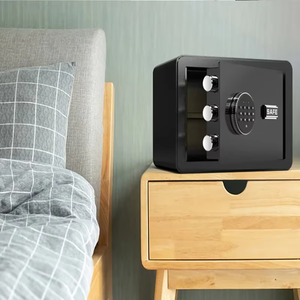 Coffres-forts électroniques noirs sécurisés et fiables en métal, idéaux pour protéger les objets de valeur dans les maisons et les bureaux - Product Image 3