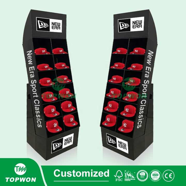 Custom Floor Pop up Corrugated T Shirt Display Rack