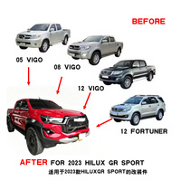 Kit carrosserie complet Maictop avec pare-chocs et calandre pour Toyota Hilux Travo 2016-2025 – Améliorez votre véhicule avec marchepieds latéraux et feux de voiture – Kit de lifting