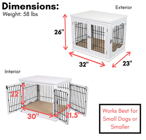 La mejor perrera decorativa de alambre de madera de doble puerta para perros con cama de hierro para mascotas, muebles, caja para perros, cuencos de acero para gatos - Product Image 5