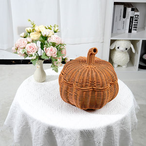 Panier à Pain Ovale Avec Couvercle Transparent 14x10x5.5 Pouces - Plastique Tissé Style Osier - Jaune Clair