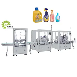 ZXSMART Automatic Easy To Operate Water Detergent Bottle Filling And Packaging Machine