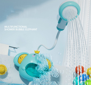 Jouet de <span class=keywords><strong>bain</strong></span> multifonctionnel <span class=keywords><strong>Elephant</strong></span> Bath Shower Baby Bathing Toy Infants Bathtub Water Spray Shower Head & Bubble Maker Toy W/ Light Music - Product Image 6