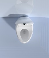 Nouvelle toilette intelligente haut de gamme au design moderne, blanche, monobloc, avec filtration d'eau, lavage féminin, bidet, siphon en S inclus