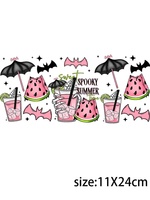 Autocollants pour gobelets, fraises, pastèque, citron, kiwi, fruits, Uv, Dtf, transfert pour verre de 16oz, 1 pièce