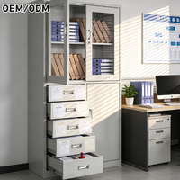 Armoire de classement de bureau moderne en métal avec tiroirs verrouillables - Meuble de rangement scolaire durable