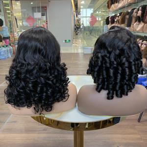 Perruque Funmi 100% Cheveux Humains Naturels 14 Pouces SDD Bouclés Effet Printemps Perruque Femme avec Fermeture en Dentelle 5x5 Cheveux Vietnamiens Bruts Fournisseur - Product Image 2