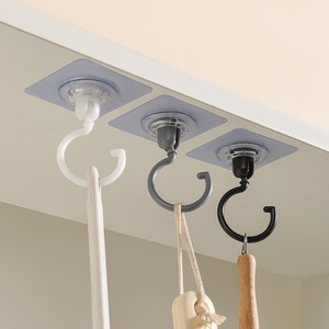 Adhesive Hooks Single Hook 1-3kg Load Capacity For Cabinet Ceiling Mounting No Drilling Required Household Use - Product Image 4