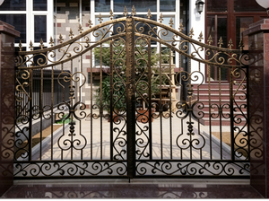 Portails en fer forgé coulissants de sécurité <span class=keywords><strong>pour</strong></span> allée de maison, portails automatiques principaux en fer forgé battants – Nouveauté - Product Image 2