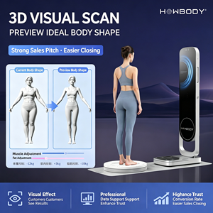 Miroir <span class=keywords><strong>de</strong></span> composition corporelle 3D Howbody A7 Pro Ai, écran tactile 27 pouces, 8 électrodes, 22 données <span class=keywords><strong>de</strong></span> santé, plateau tournant automatique à 360°, miroir <span class=keywords><strong>de</strong></span> santé Ai - Product Image 5